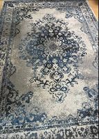Teppich Qilim Showtime blaugrau weiss 200x290 cm neuwertig