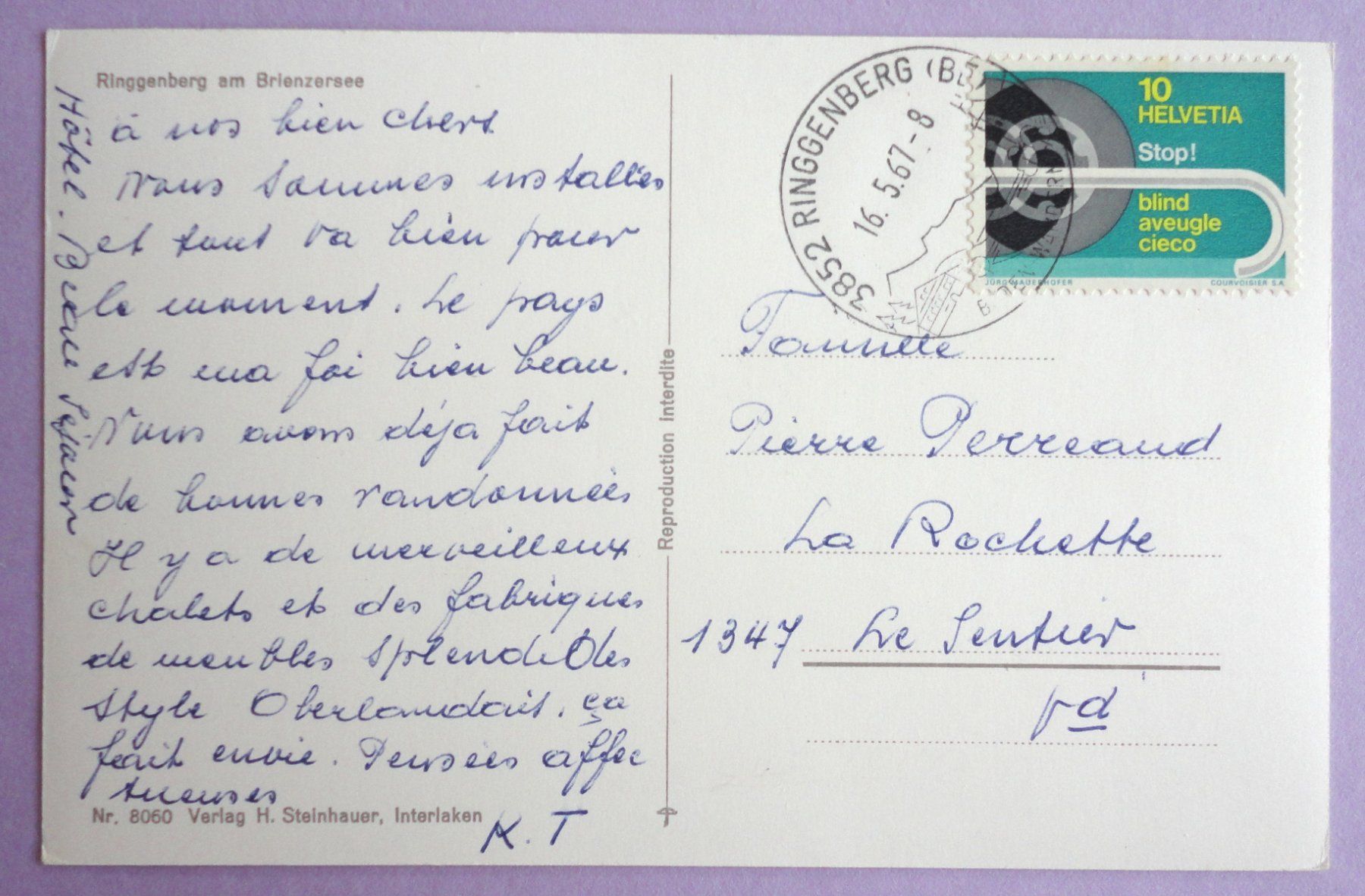 Cartoline postali: Ringgenberg am Brienzersee – Usato da Fétigny venduto da Billy2miny 1