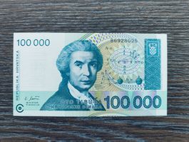 Kroatien 100'000 Dinara 1993, unc. !!!!!!!