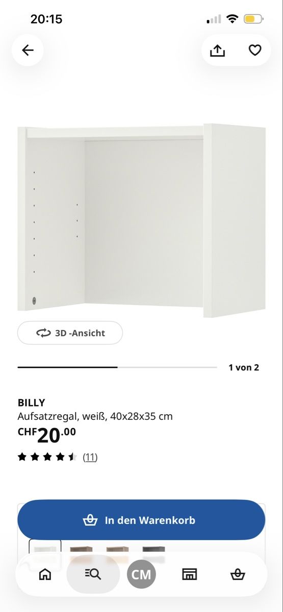 Scaffali: Billy Bücherregal mit Aufsatzregal weiss – Nuovo (secondo la descrizione) da Horgen venduto da sneekness 1