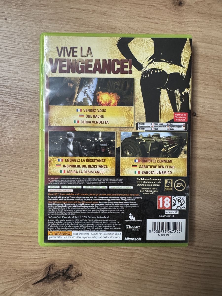 Microsoft Giochi: The Saboteur - Xbox 360 Spiel – Usato da Biberist venduto da etesummer 1