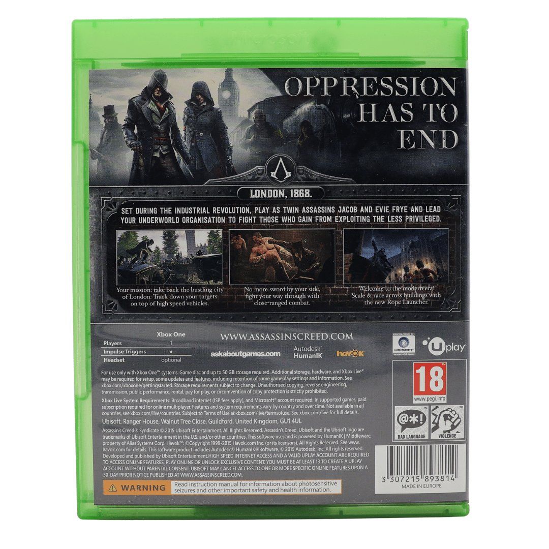 Giochi: Assassin's Creed Syndicate  - Xbox One – Usato da Paudex venduto da dindeboy 1