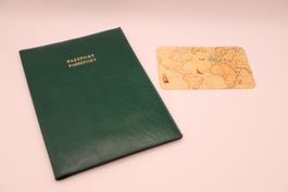 Rolex Passport Holder Vintage Leder + Kalenderkarte 1985/86