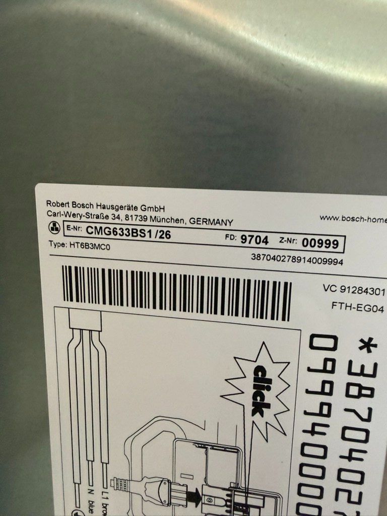 Bosch Forni: BOSCH Serie 8 Einbau-Backofen mit Mikrowelle – Usato da Ibach venduto da Mycroft 8
