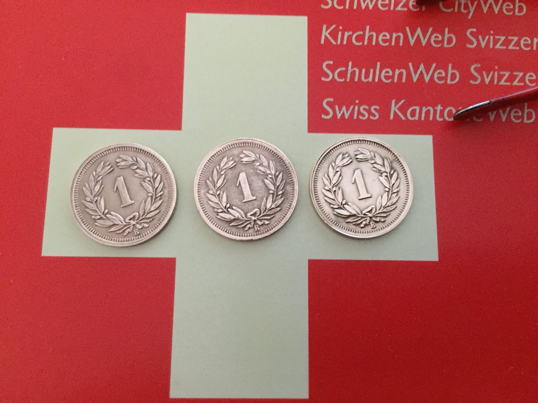 Alle Münzen: 1 Rappen - TRIO 1941 vz – Gebraucht aus Elsau von herbybay 2