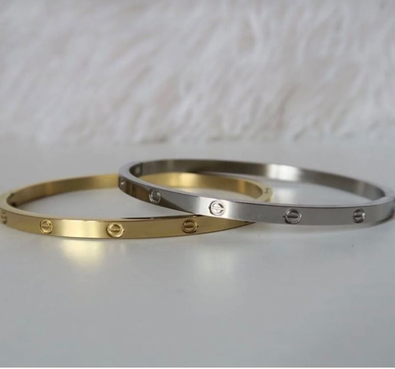 JeweBlla 5er-Set Edelstahl-Armreifen Für Damen – Dünn, Glatt, Stapelbar In Silber & Gold
