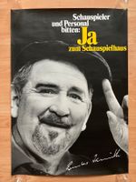 Vintage Plakat Zurich Schauspielhaus Gustav Knuth 1971