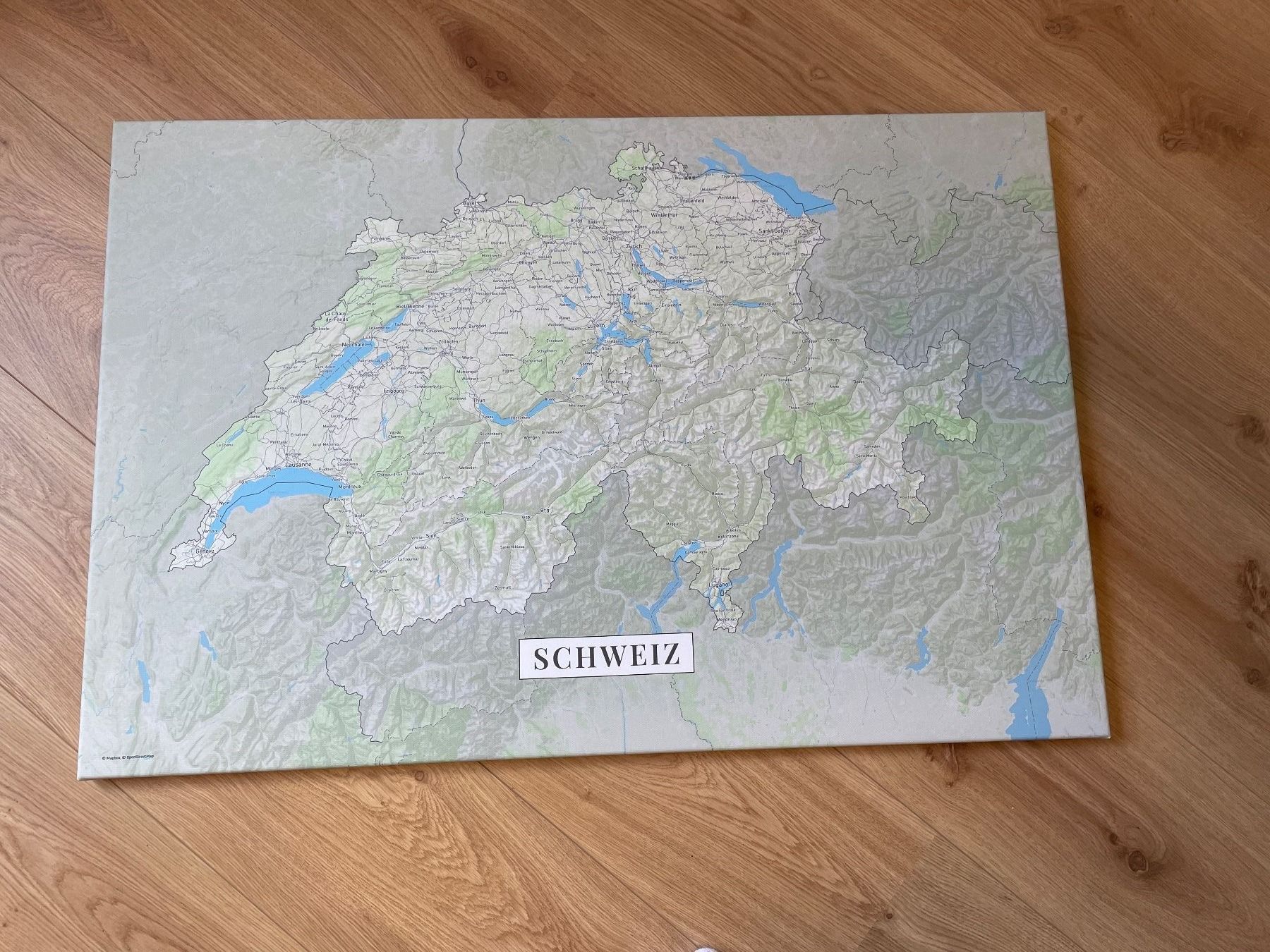 Landkarten & Atlanten: Karte der Schweiz 90x60cm – Gebraucht aus Sattel von