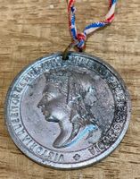 1897 Antike Souvenir Medaille QUEEN VICTORIA England London