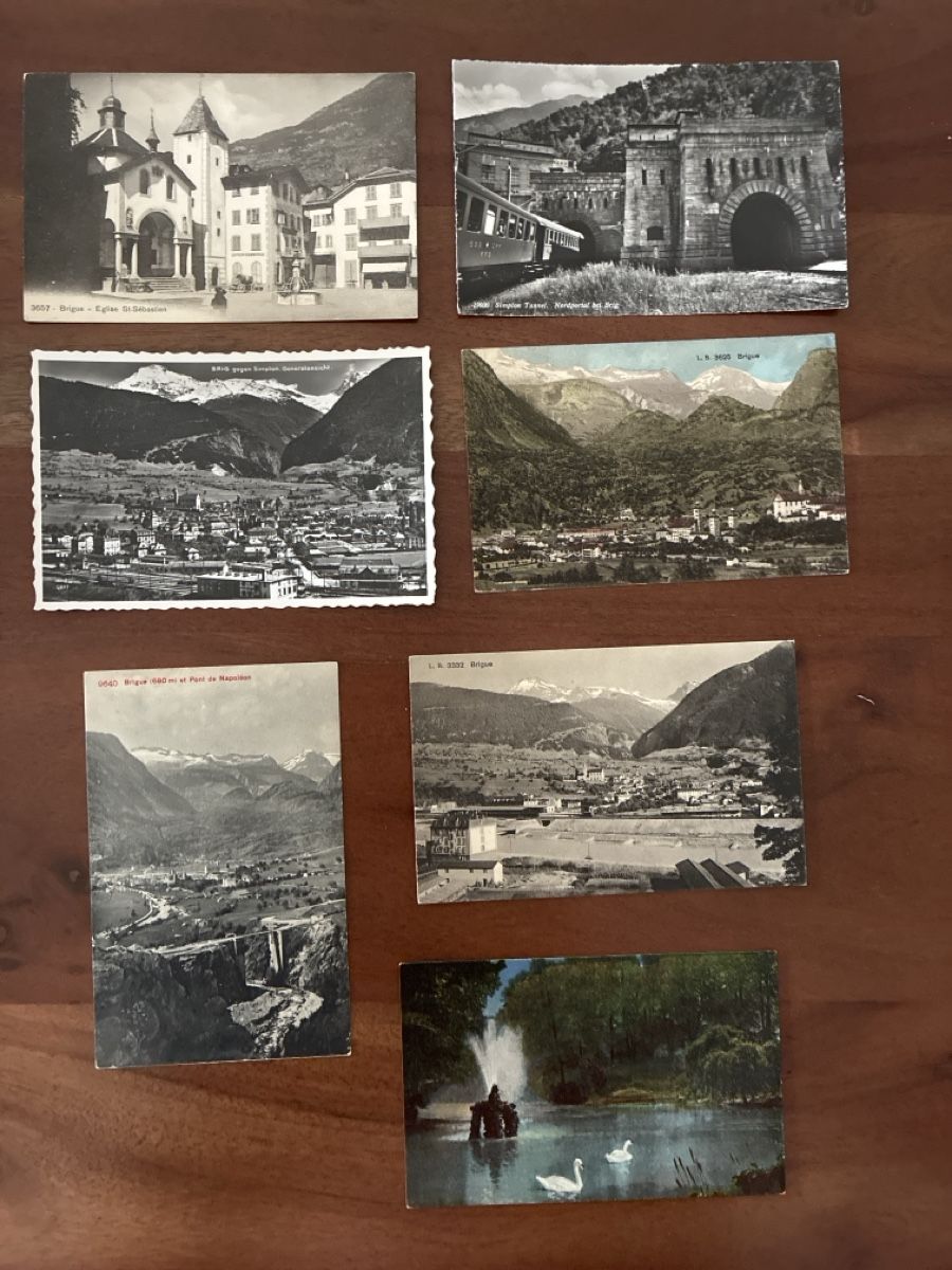 Cartoline postali: 14 Ansichtskarten Schweiz von Brig VS – Usato da Oftringen venduto da Cla.vD.74 2