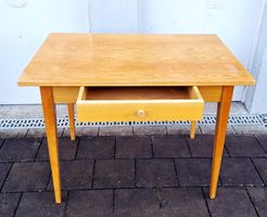 Mid-Century Essentisch Schreibtisch Massivholz schublad 60er