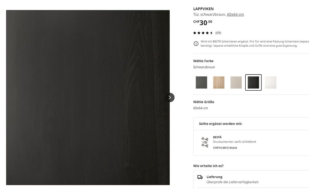 IKEA BESTA Mix schwarz für Wandmontage, schon zusammengebaut (Gebraucht ...