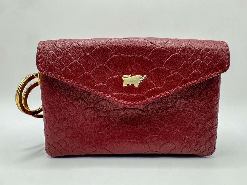 LEAS Schlüsseltasche Aus Echt-Büffelleder - Vintage Braun Mit 2 Schlüsselringen