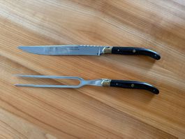 Tranchierset mit Fleischmesser und Fleischgabel