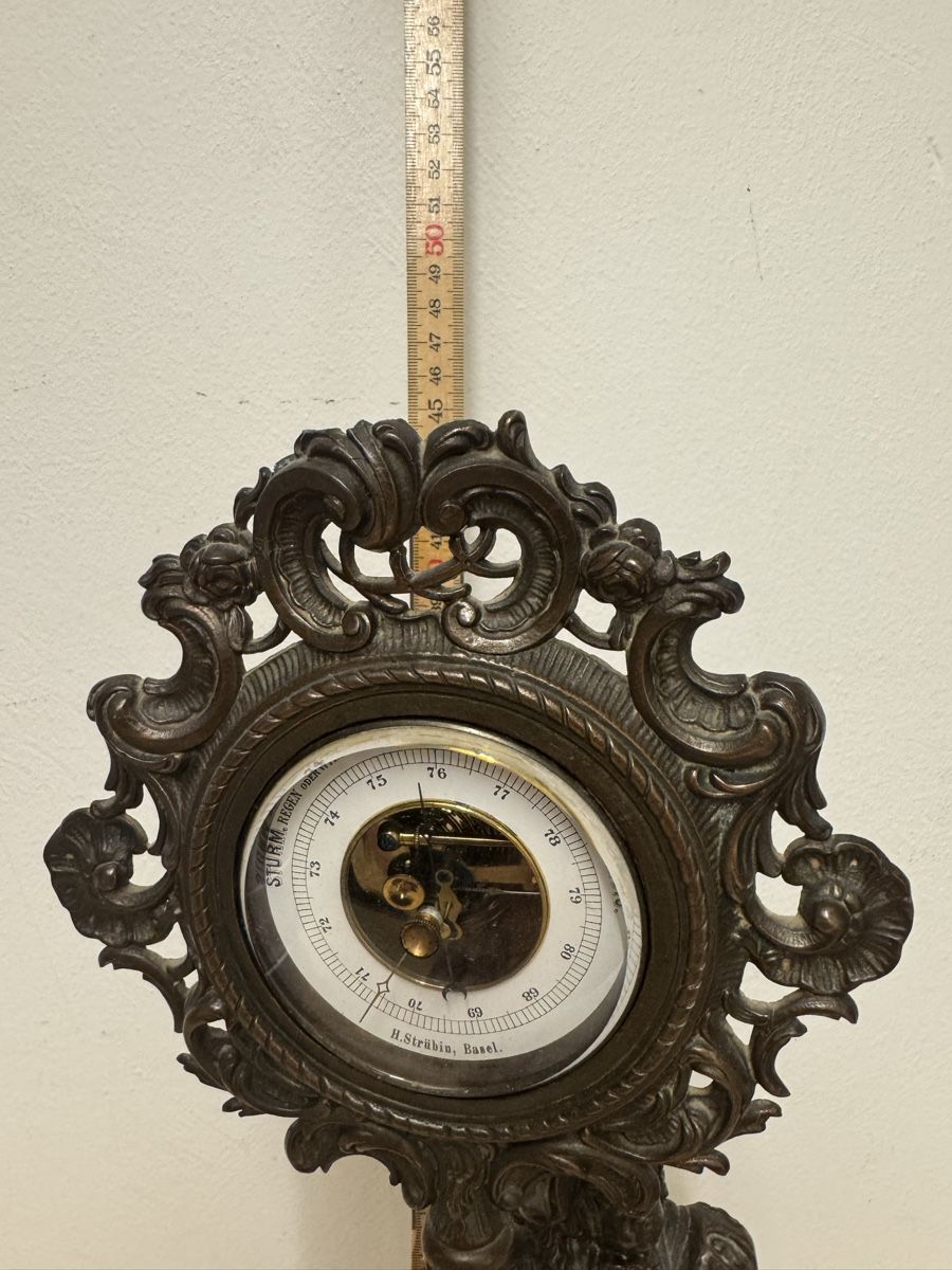 Altri elettrodomestici e apparecchi d’epoca: Antikes Barometer H. Strübin Basel mit Figur defekt – Usato da Birsfelden venduto da inf_l2yy 4