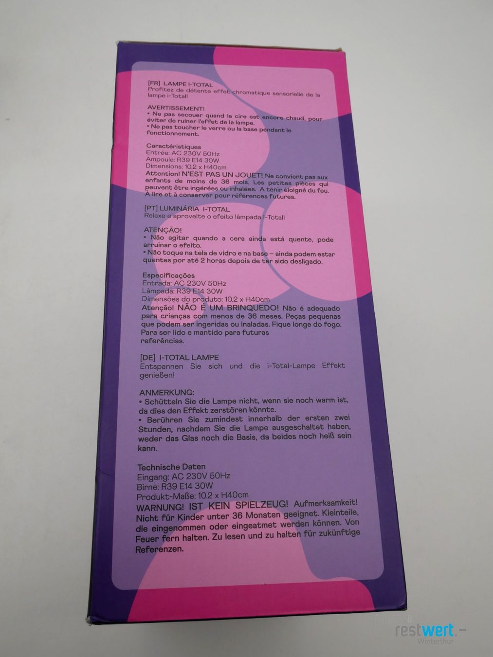 Lampade: I-TOTAL Lavalampe – Usato da Winterthur venduto da Restwert_Winterthur 6