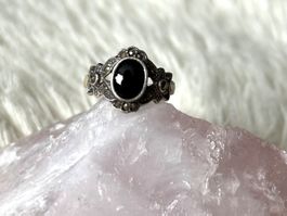 Ring Silber 925 mit schwarzem Stein