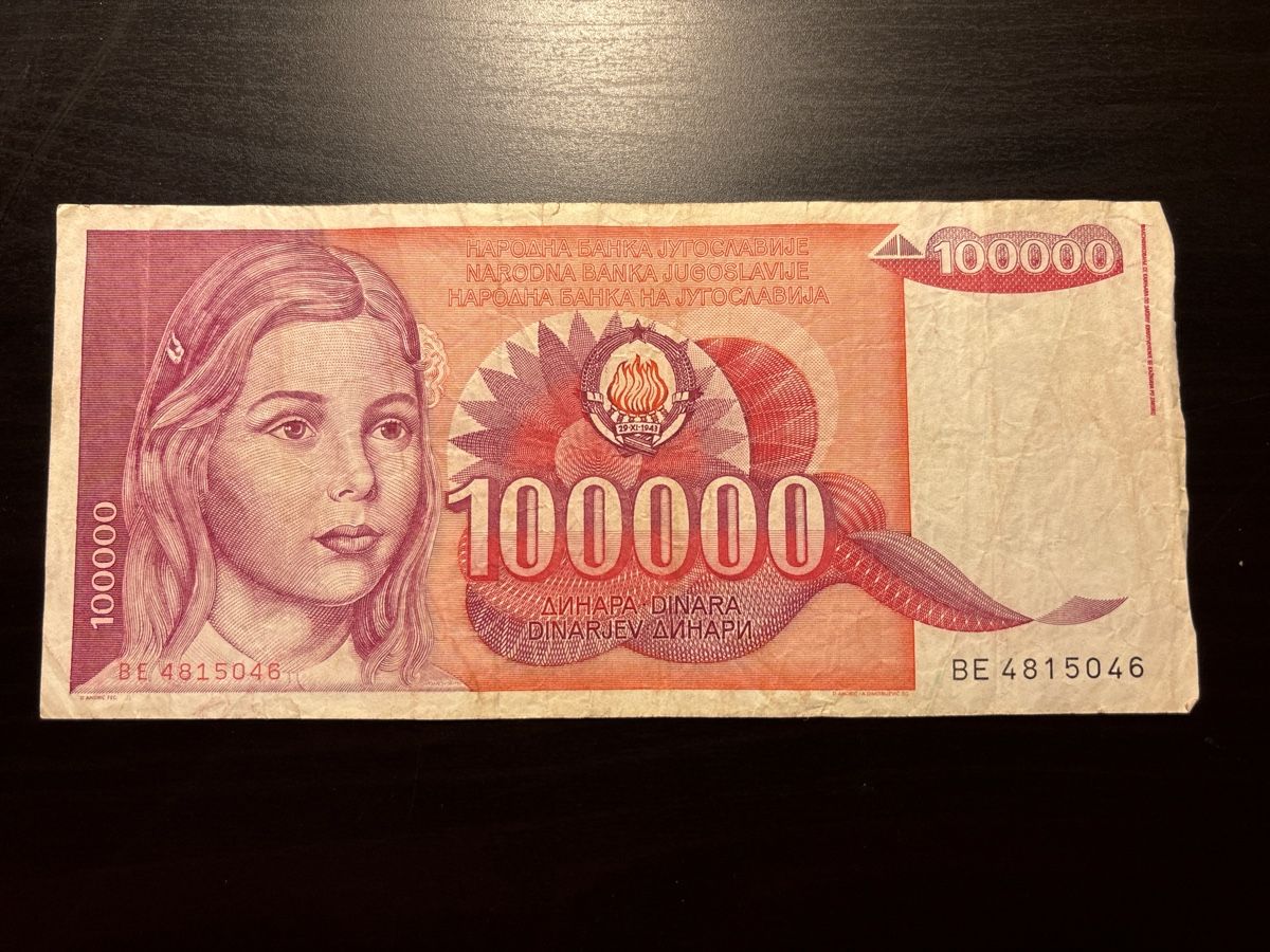 Banknoten: Billet Yougoslavie  – Gebraucht aus Bussigny von Numk