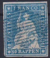 Top Strubel 23Aa mit Blauer Raute Attest. SBK 1300.-+++