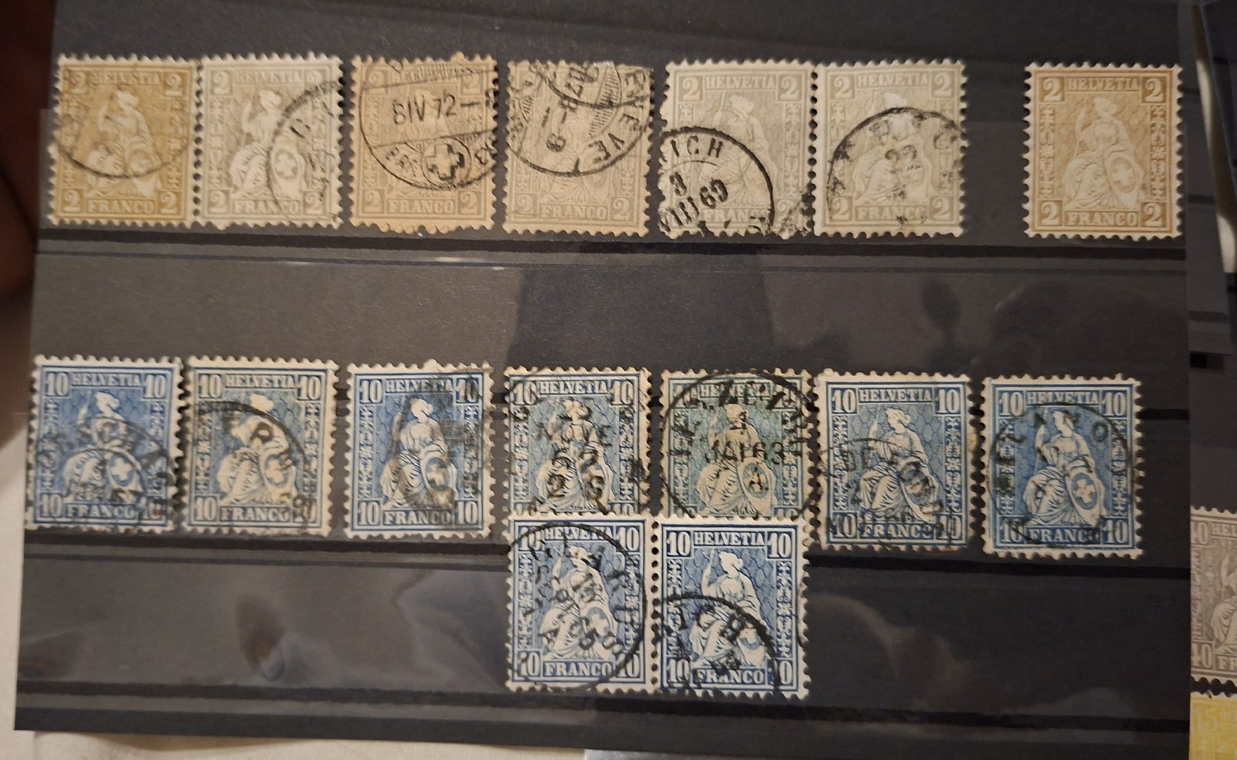Alle Briefmarken: Lot Sitzende Helvetia div. – Gebraucht aus Balgach von SIMEON27 7