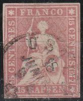 Schweiz-Strubel Nr.24B vollrandiger Schnitt