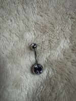 Bauchnabelpiercing Lila Stein Silber für Sommer-Look