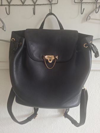Valentino Garavani Rucksack schw m/Schloss u goldenen Nieten