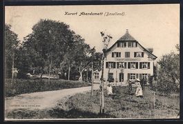 Abendsmatt /Baselland, Kurhaus mit Garte
