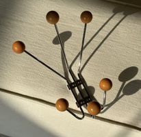 Vintage Stil Wandgarderobe, 5 Haken, Mid-Century Design, Top