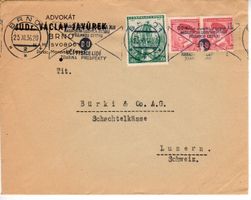 Brief, Tschechoslowakei - Luzern 1936