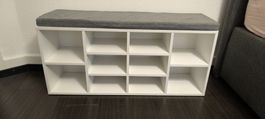 Schuhbank mit Sitzkissen 102 × 30 × 48 cm – wie neu