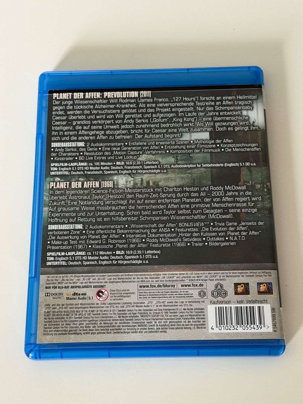 Tutti i DVDs: Planet der Affen - 2-Film-Set: 1968 / 2011 Prevolution – Nuovo (secondo la descrizione) da Altstätten SG venduto da sheamus 1
