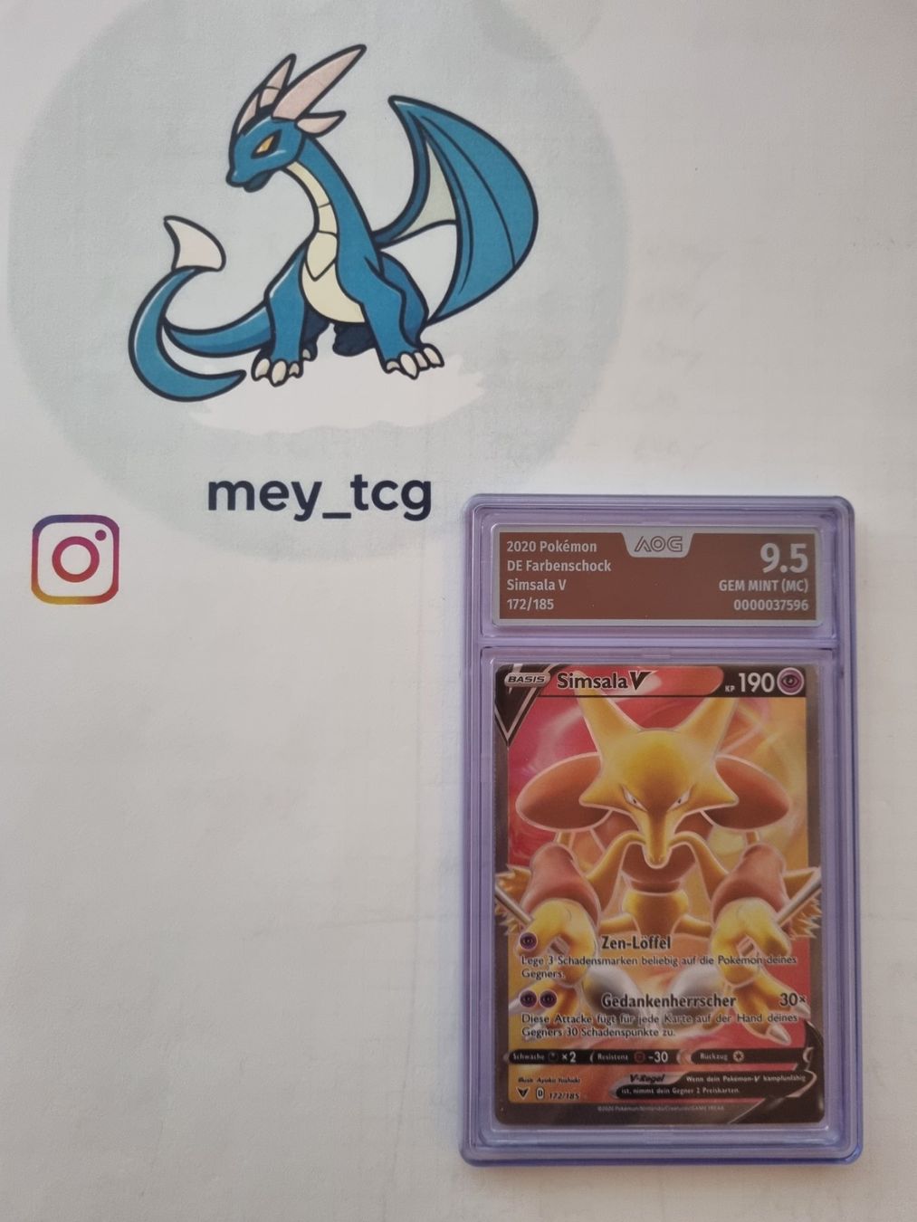 Pokémon Carte collezionabili: Simsala AOG 9.5 – Nuovo (secondo la descrizione) da Holzhäusern ZG venduto da mey_tcg