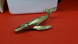 Vintage Wal Figur aus Messing, Deko für Sammler🐳