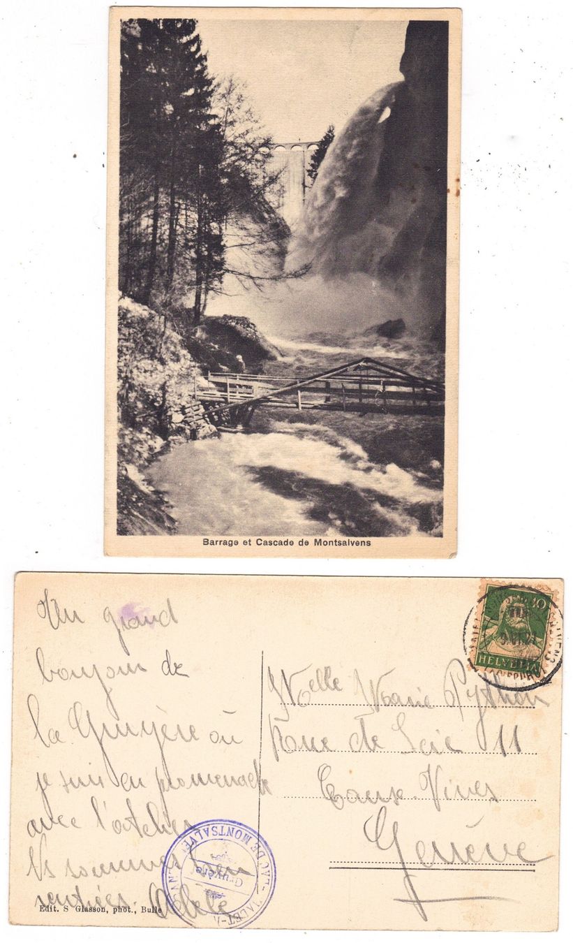 Ansichtskarten: Barrage et Cascade de Montsalvens – Gebraucht aus La Tour-de-Peilz von amjust