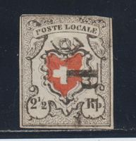 Poste Locale Nr. 14II Typ 1 gestempelt / Attest