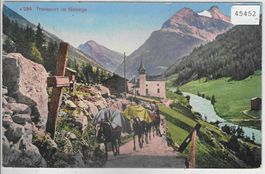 Transport im Gebirge - Litho