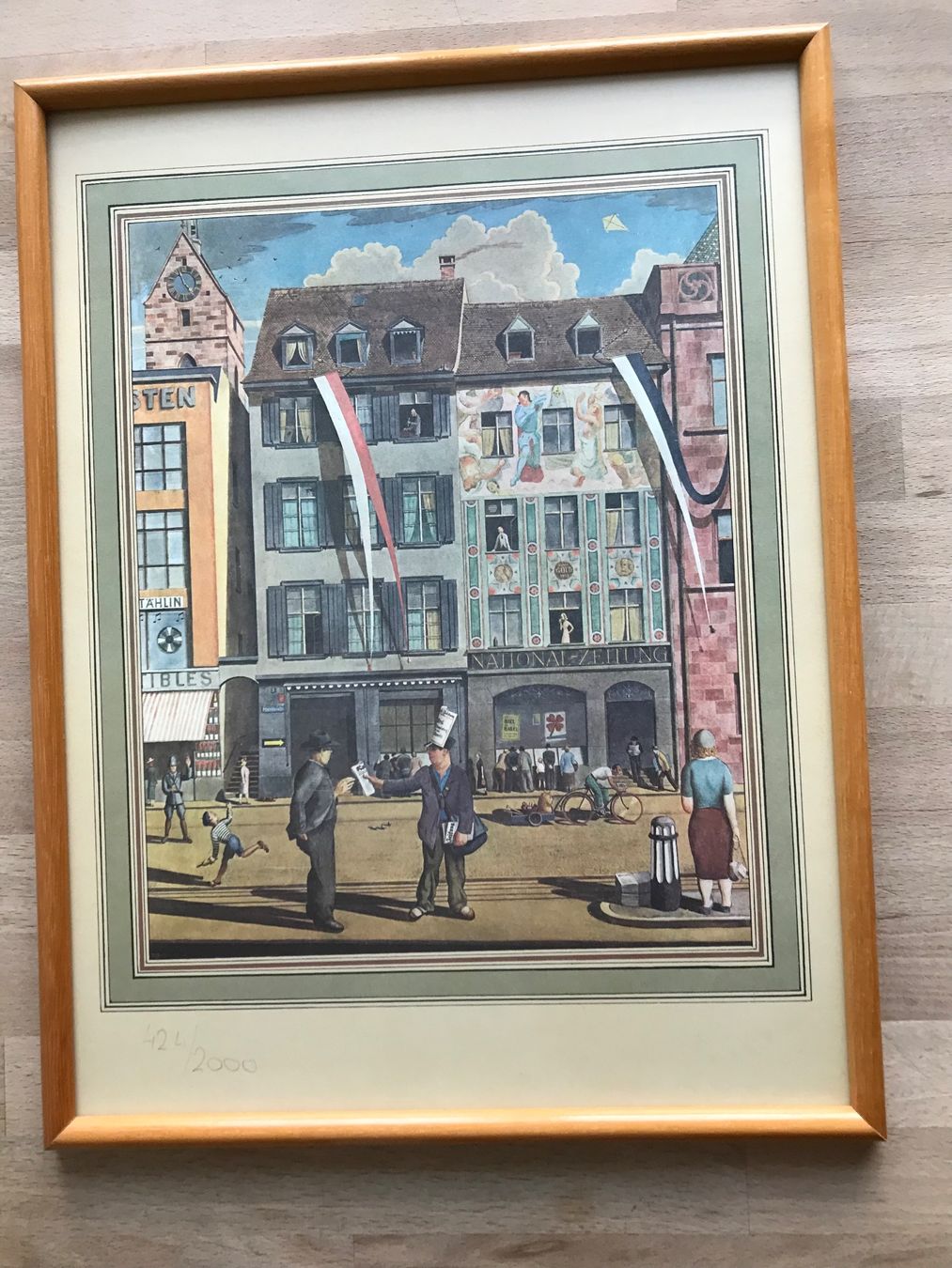 Grafica & Litografie: Niklaus Stöcklin- Marktplatz Basel – Usato da Füllinsdorf venduto da unda2 1
