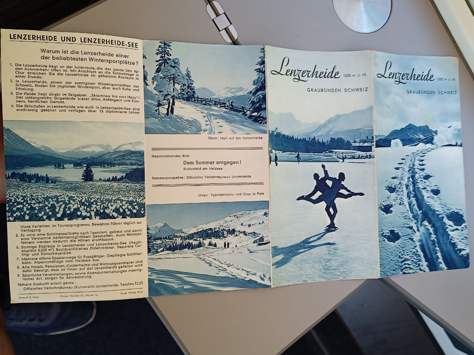 Dokumente: Alter Prospekt / Lenzerheide - Ausgabe ca. 1939 – Gebraucht aus Brugg AG von Ente015 1