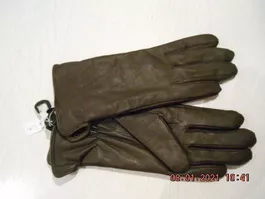 Echt Glatt Leder Handschuhe Gr. S braun
