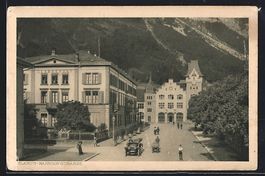 AK Glarus, Bahnhofstrasse und Bahnhof