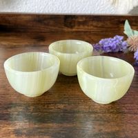 ✲ 1 Stk. Afghanische Grüne Jade Schale ✲ 73g / Ø 53mm Becher