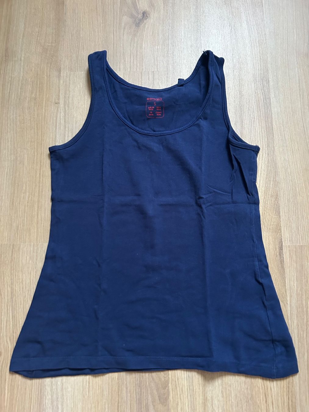 Top: Top bleu foncé long bretelle larges – Usato da Chevenez venduto da lou_79mn