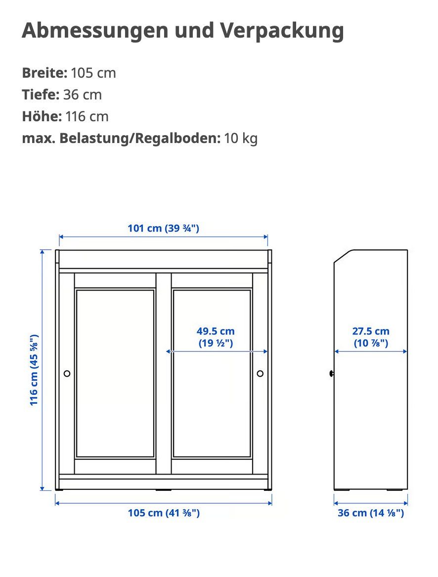Kommoden: HAUGA IKEA Vitrine Dunkelgrau – Gebraucht aus St. Gallen von Fiontrie 2