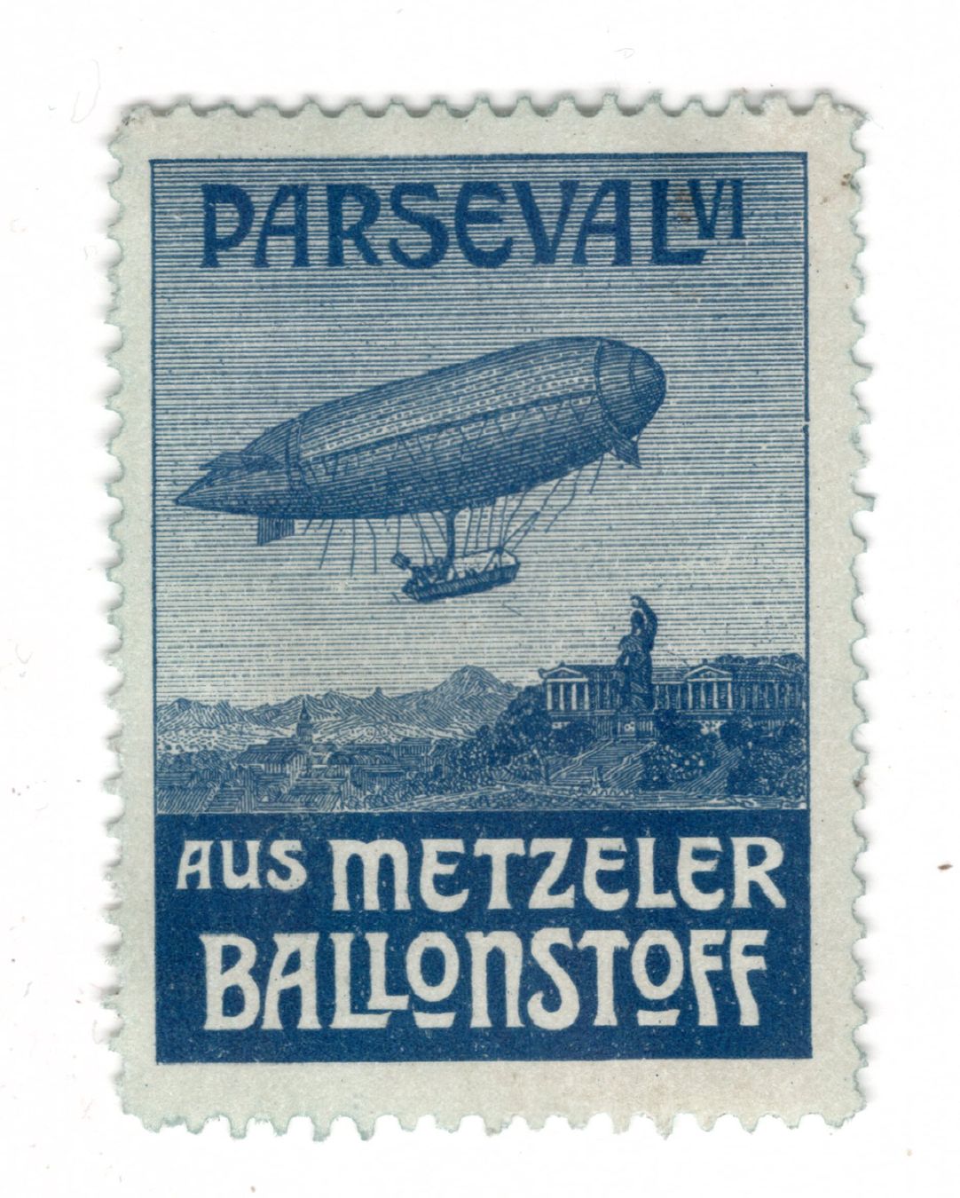 Tutti i francobolli: Metzeler Vignette, SBK 1912.6Bd, Luftschiff Parseval, 100FR. – Nuovo (secondo la descrizione) da Uesslingen venduto da WHALESTAMPS