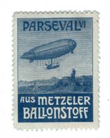 Metzeler Vignette, SBK 1912.6Bd, Luftschiff Parseval, 100FR.