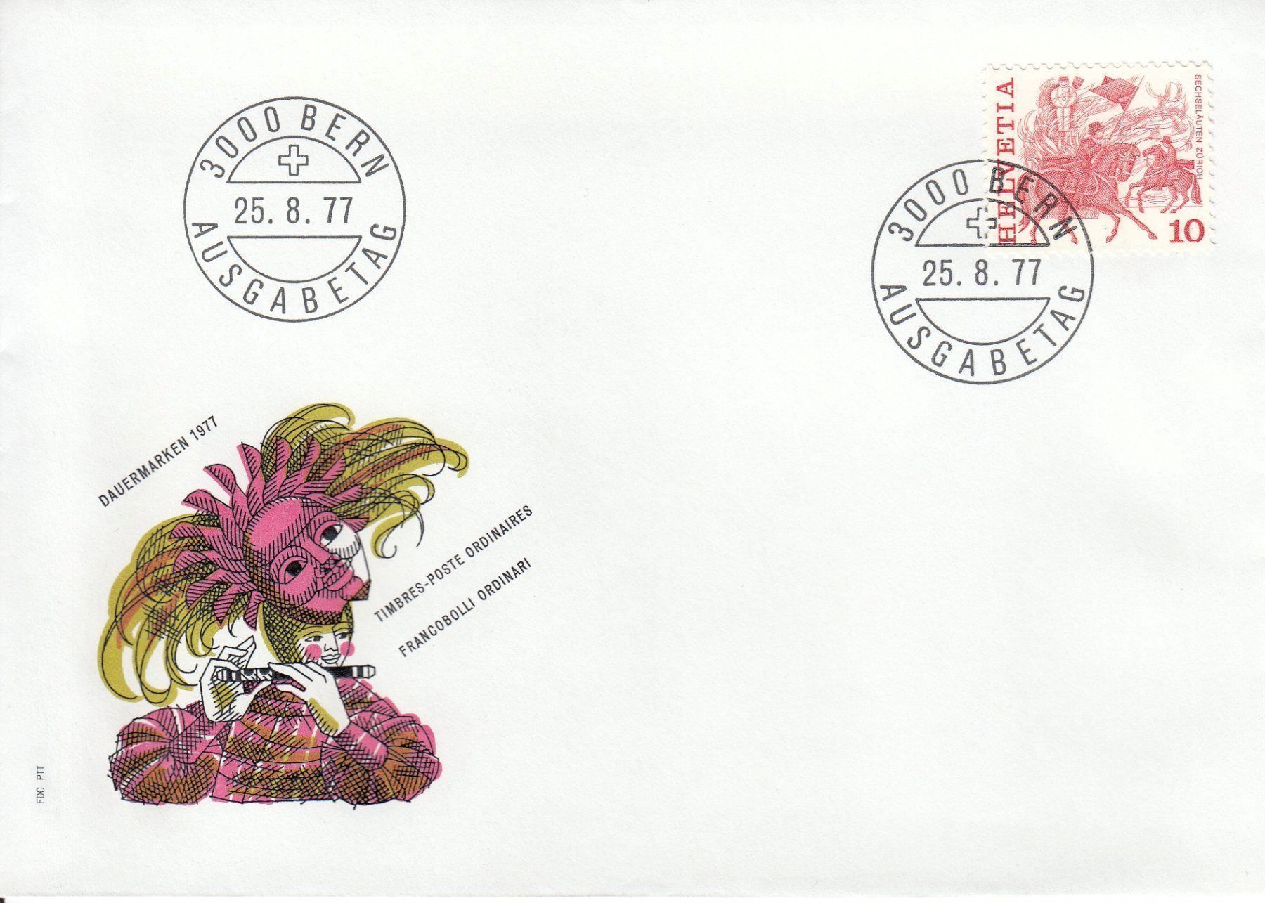Tutti i francobolli: 1977 Volksbräuche 9 FDC – Usato da Spreitenbach venduto da Mustang_1105 1