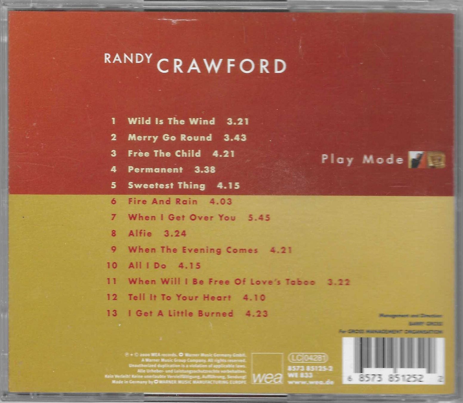 CDs: RANDY CRAWFORD  -  PLAY MODE – D'occasion à Bex par Giorgiob 1
