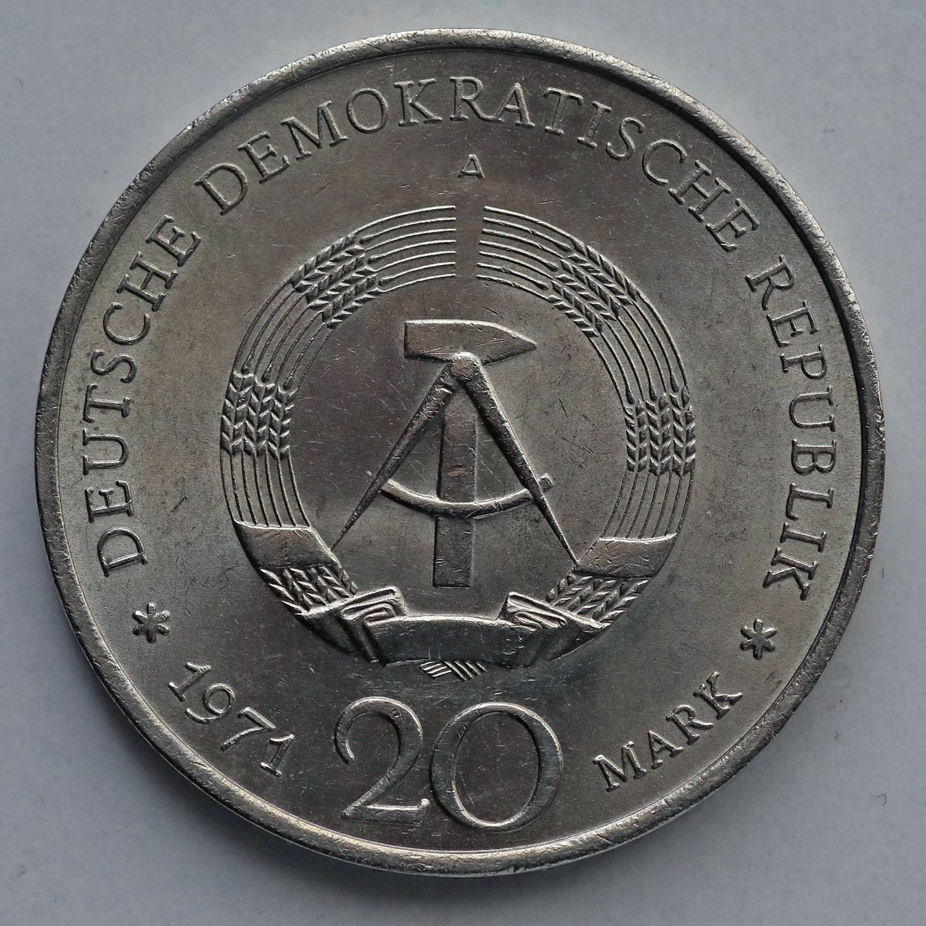 Tutti le monete: DDR 20 Mark 1971 "Ernst Thälmann" – Usato da Wald ZH venduto da hrw_rs7b