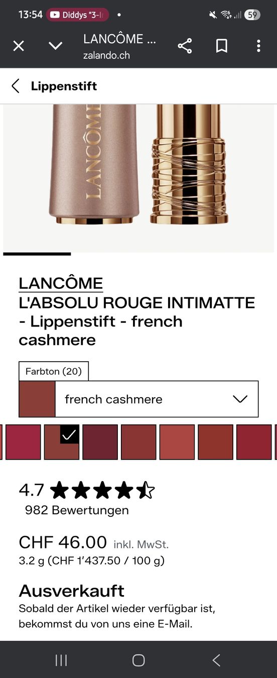Lancôme Make-up: Lancome Lippenstift 299 – Nuovo (secondo la descrizione) da St. Gallen venduto da dan_w62f 5